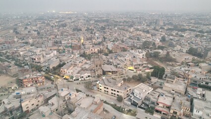 Naklejka premium Aerial view of residential area of DHA in Lahore, Pakistan