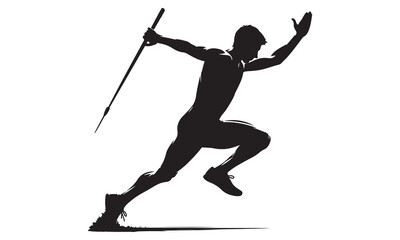 Silhouettes of athletes and sports activities including golf, swordplay, skiing, and hockey
