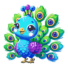 Cute peacock vector illustration and art work 04