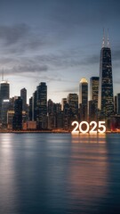 Fototapeta premium Shine Bright in New Year 2025