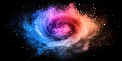 Obraz premium Cosmic Nebula Swirl: A Vibrant Symphony of Colors in the Stellar Expanse