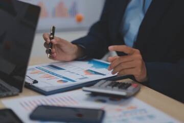 Business Documents, Auditor businesswoman checking searching document legal prepare paperwork or report for analysis TAX time,accountant Documents data contract partner deal in workplace office