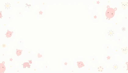 Baby background HD 4K featuring cute patterns, soft pastel tones, and playful designs in vector art