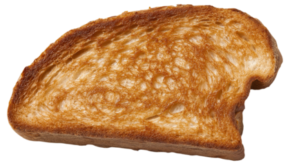 PNG Slice of toasted bread with a golden brown crust