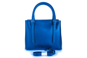 Bag clutch isolated on white fashion leather