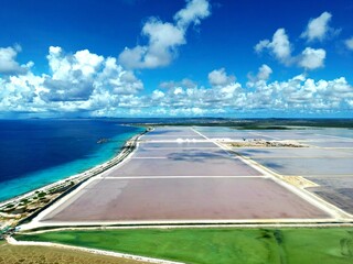 Salt winning Bonaire, drone