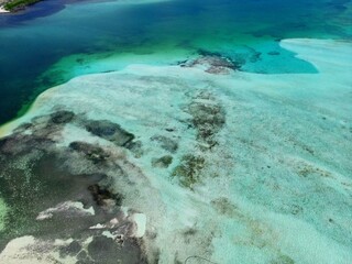 Coast line Bonaire, drone view