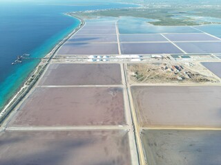 Salt winning Bonaire, drone