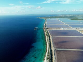 Salt winning Bonaire, drone