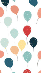 PNG Balloon pattern celebration anniversary.