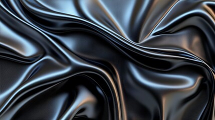 Obraz premium Elegant satin fabric folds textile studio close-up artistic view