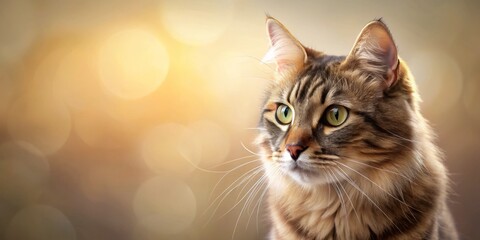 Obraz premium Majestic Cat Portrait, Feline Photography, Cute Kitty, Adorable Pet, Animal Photo, Cat Pictures, Bengal Cat, Siamese Cat, Persian Cat