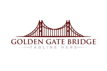 Golden Gate Bridge Logo Template 