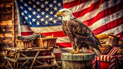 Presidents Day Sale! Vintage Photo Design - Huge Savings, Patriotic Deals, American Flags