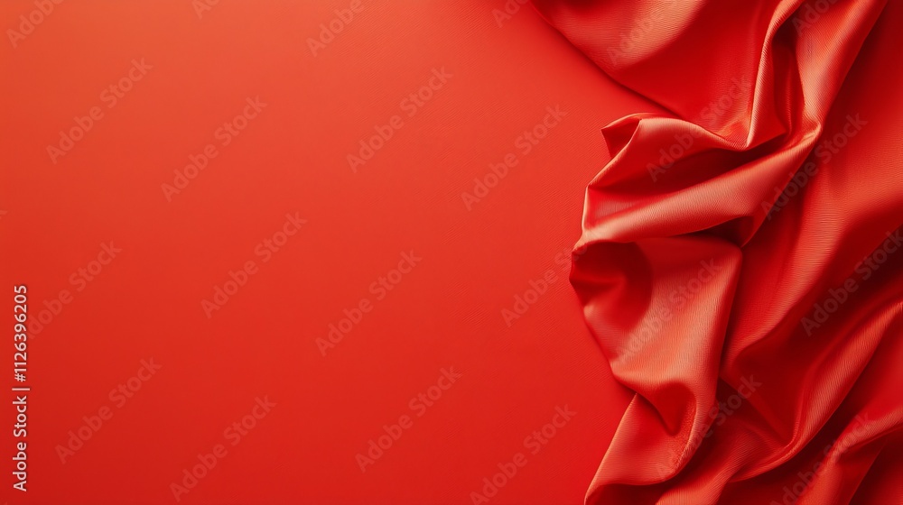 Poster elegant satin fabric texture and folded dynamics studio setting