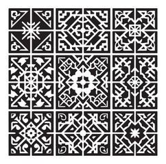 Seamless Geometric Pattern silhouette vector illustration