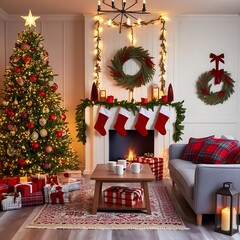Warm and Inviting Christmas Living Room Design Inspiration