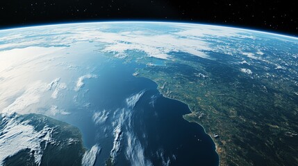 Fototapeta premium Ultra detailed, photorealistic view of Earth from space at night