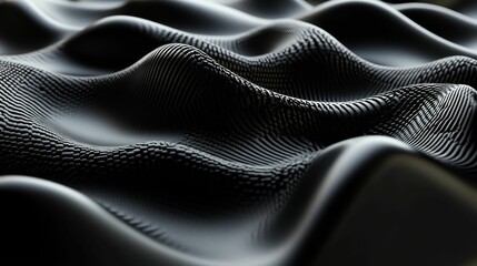 Naklejka premium Dark, undulating surface with textured pattern.