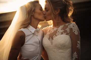 Generative AI picture with lgbt couples concept pride month theme image