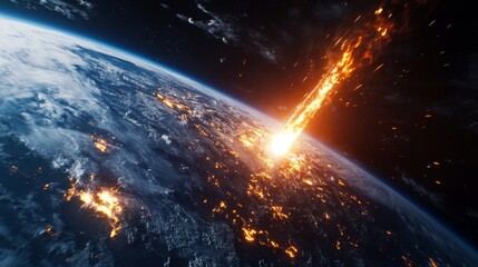 Obraz premium Ultra detailed, photorealistic view of Earth from space