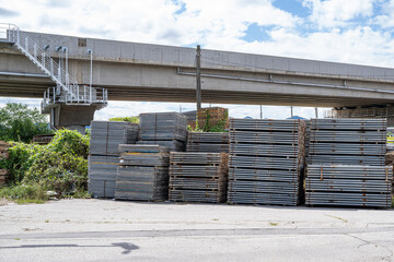 a road with a new bridge under construction