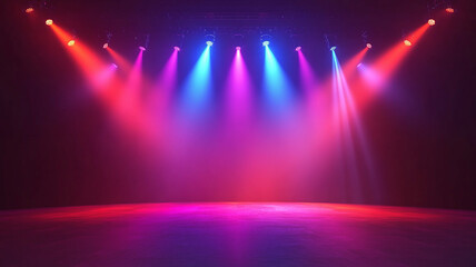 Theater stage light background with spotlight