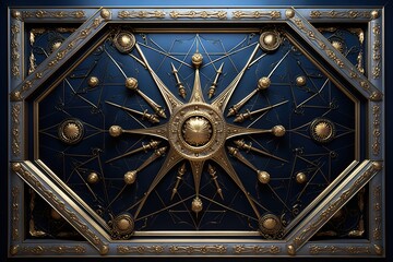 Obraz premium closeup of ancient golden celing decoration for design purpose 