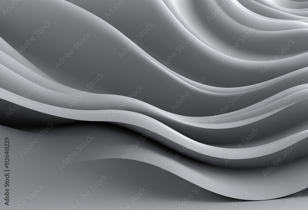 Poster gray wave 3d abstract background