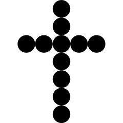 Cross icon. Crucifix symbol 