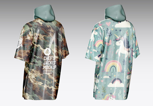 Poncho Raincoat Mockup