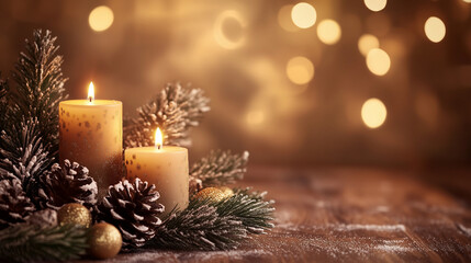 New Year festival background in evocative soft brown tones, with space for text