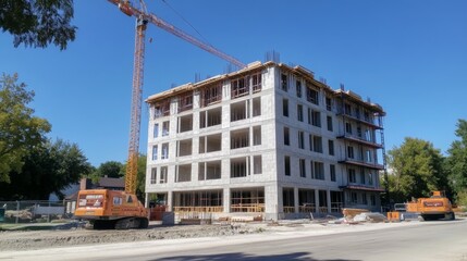 Industrial warehouse interior with rows of stacked boxes