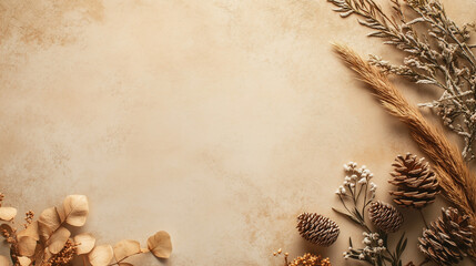 New Year festival background in evocative soft brown tones, with space for text