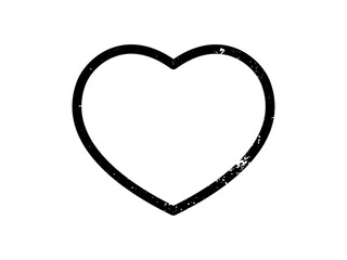 Grunge border in heart form