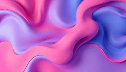 Obraz premium Abstract Pink and Purple Fluid Wave Forms