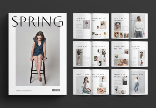 Fashion Lookbook Template Design Brochure Layout
