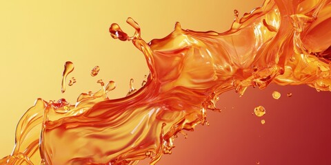 Fototapeta premium Dynamic Splash of Orange Liquid Abstract Art Photography Background Texture