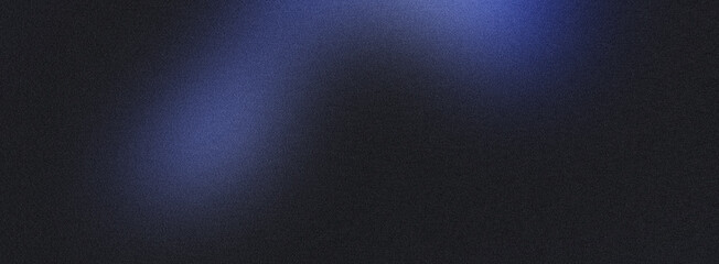 blue white illuminated wave on black, grainy color gradient background, noise texture effect, copy space