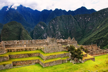 Inca citadel Machu Picchu in Peru