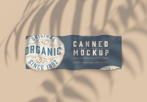 Packaging with Tin Cans Mockup