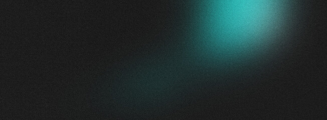 Colorful cyan back gradient noisy grain background texture