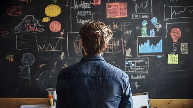 22. A creative digital marketing workspace with a focus on brainstorming ad ideas