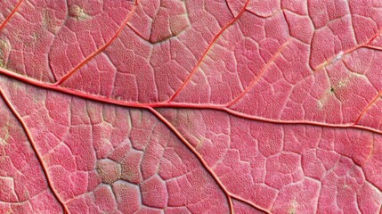 Fototapeta premium Detailed close-up of a vibrant red leaf showcasing intricate textures against a clean white background representing nature's beauty.