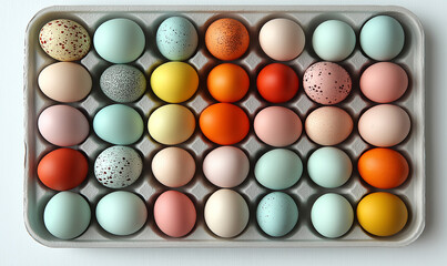 Easter Egg Tray with Assorted Colors