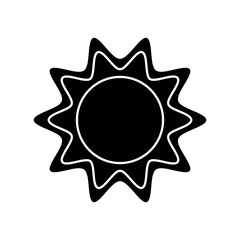 Sun vector icon. Summer illustration sign. hot symbol or logo.