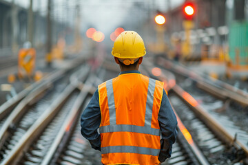 Engineer overseeing road construction generative ai design