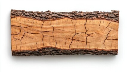 A photostock of perfectly cut tree rings with detailed wood grain on a white background, ideal for carpentry or natural resource themes. High Quality
