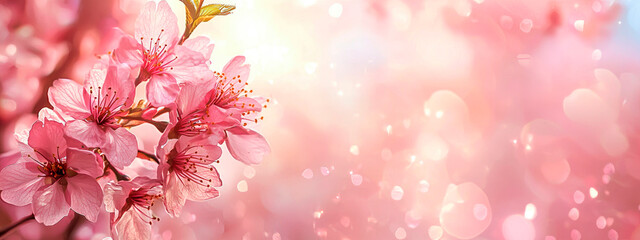 Fototapeta premium Japanese painting cherry blossom. Selective focus.