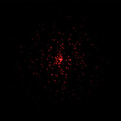 Red particle effect set. Clustered blue particles radiating outward, creating a glowing, cosmic, and dynamic effect, ideal for futuristic, abstract, or space-themed designs.